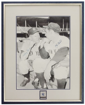 Yogi Berra & Whitey Ford Dual Signed 16x20 Framed Photo w/ Yankees Matchbook